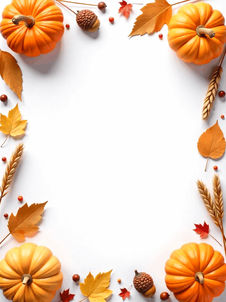 Realistic Thanksgiving Poster Border