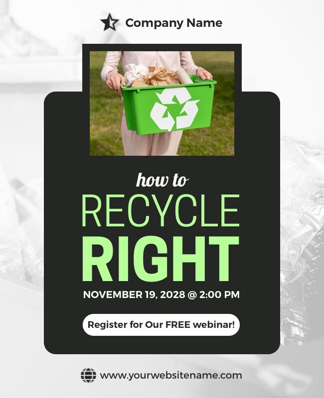 Recycle Right Webinar Flyer Template