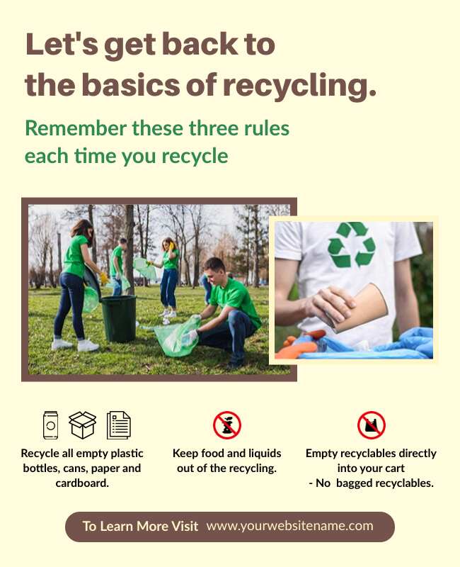 Recycling Rule Guide Flyer Template