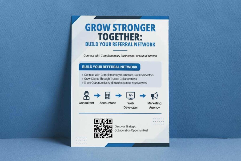 Referral Network Building Business Collaboration Flyer Template