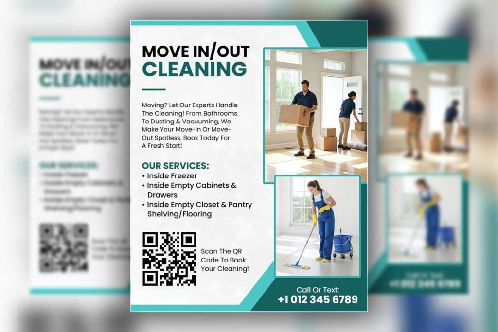 Reliable Move in Move Out Cleaning Flyer Template
