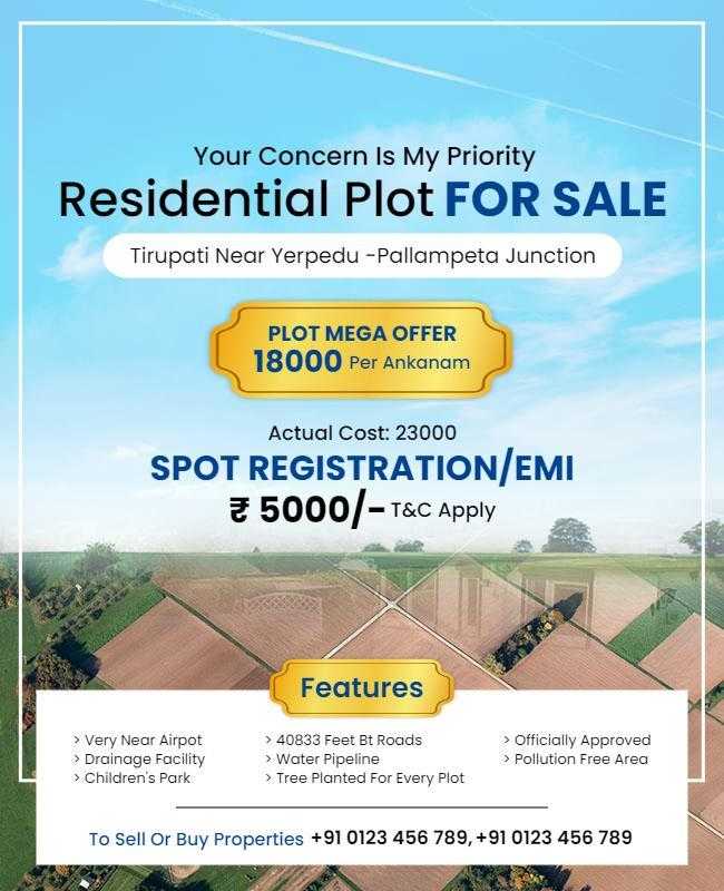 Residential Plot for Sale Promotional Flyer
