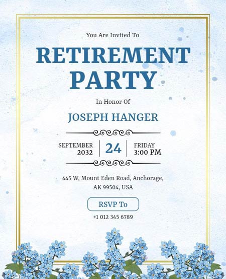 Retirement Party Flyer