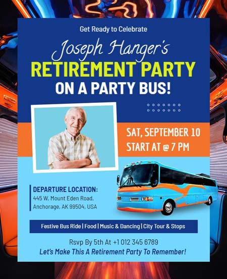 Colorful Retirement Party Flyer