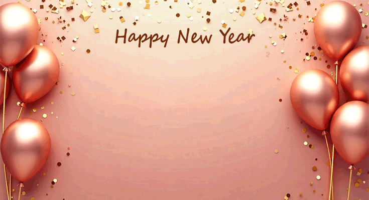 Rose Gold New Year Background