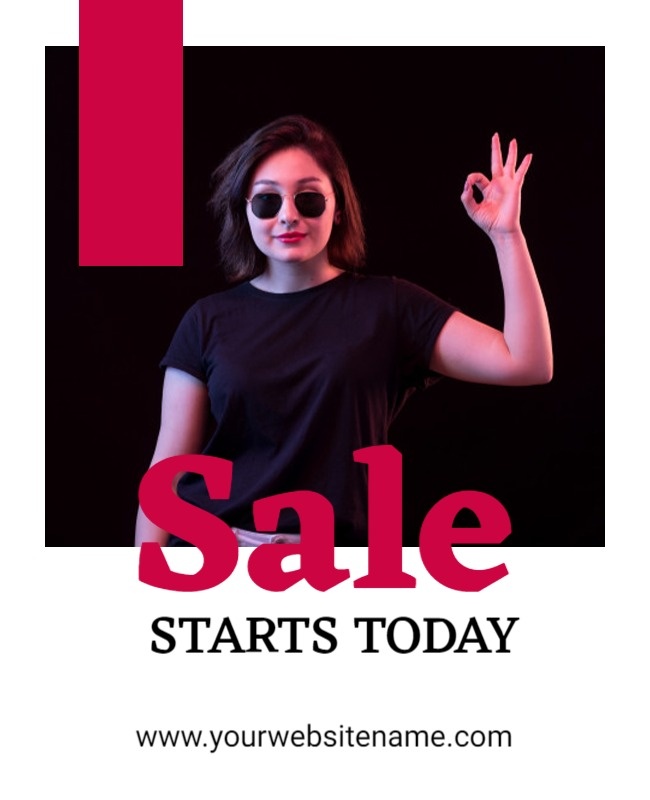 Minimalist Fashion Sale Flyer with clean design and bold discount message.