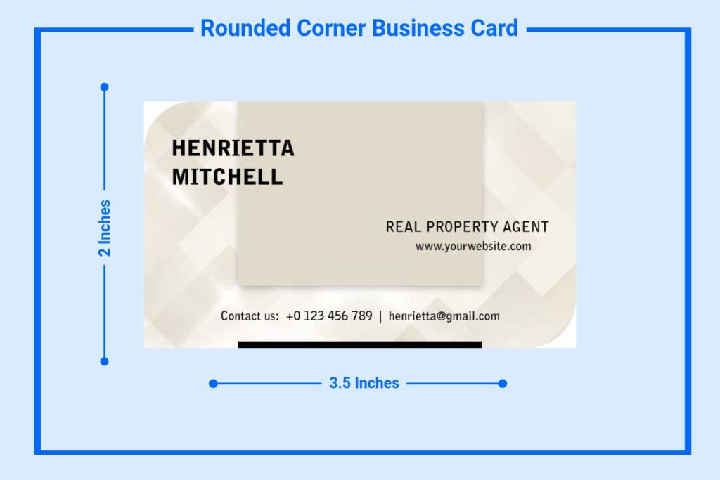 Rounded Corner Size Business Card
