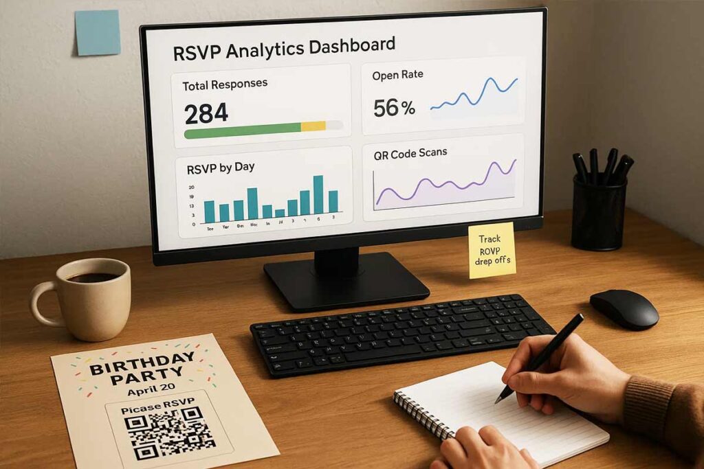 rsvp analytics dashboard for birthday