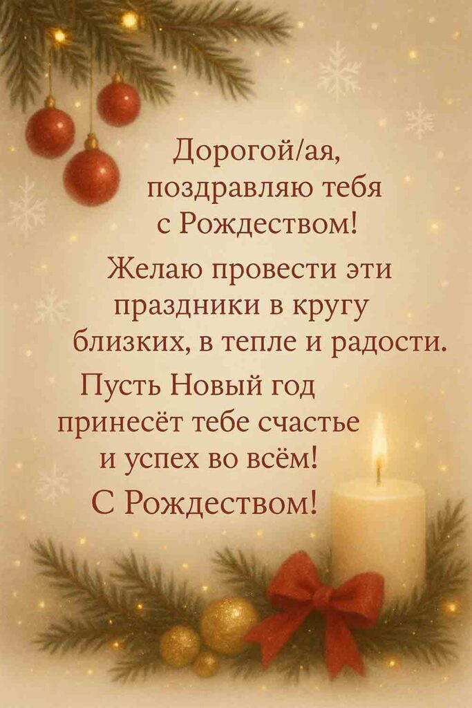 Russian Personal Christmas Greeting