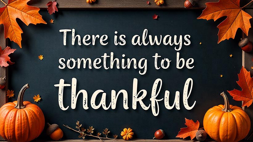 Rustic Chalkboard Thanksgiving Quote