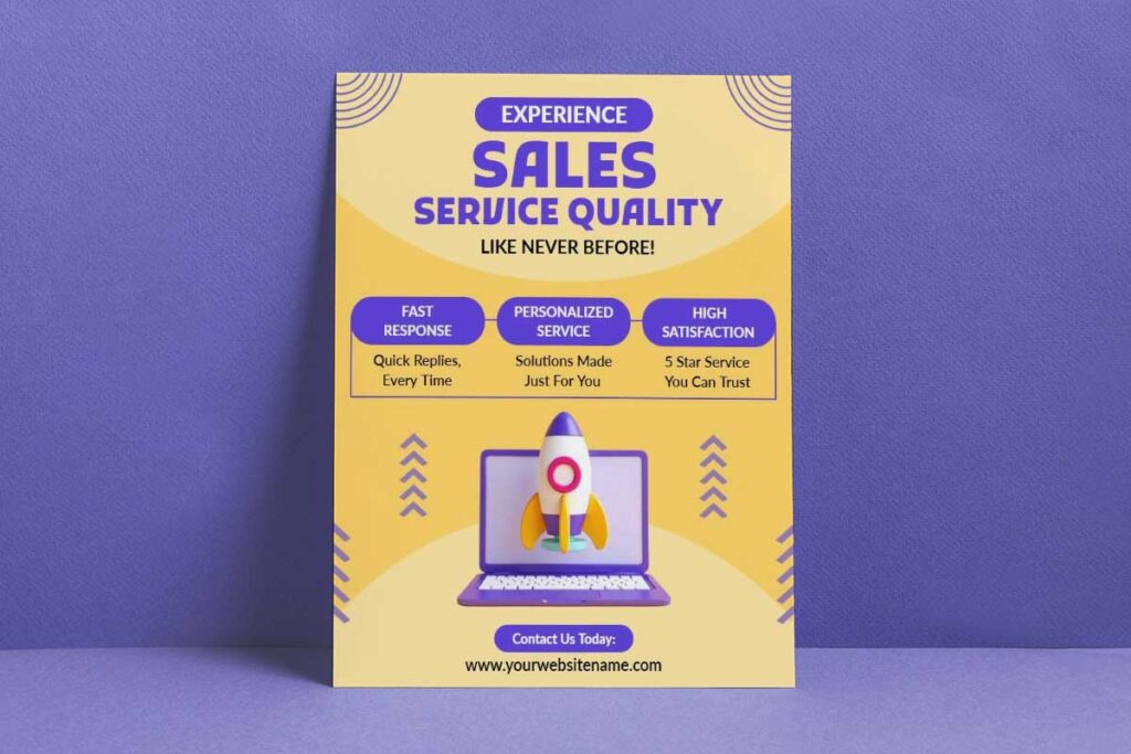 Sales Service Quality Promotion Flyer Template