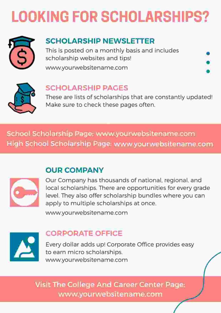 Scholarship Informational Flyer Template