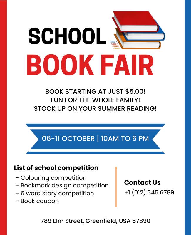 School Book Fair Flyer Template