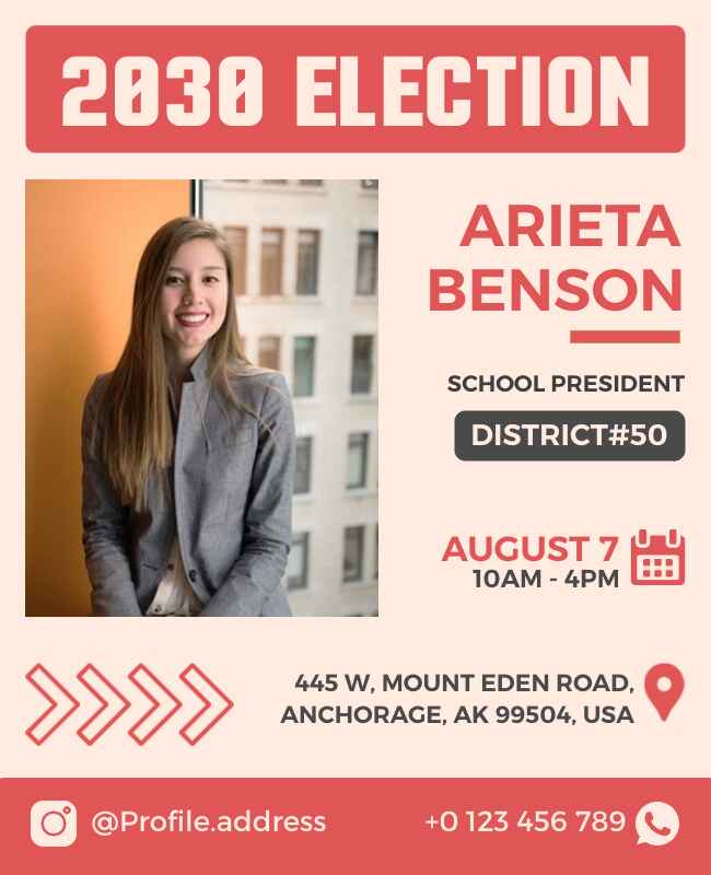 School President Election Flyer Template