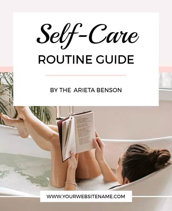 Self-Care Routine Wellness Guide Flyer Featuring Tips for a Balanced Lifestyle