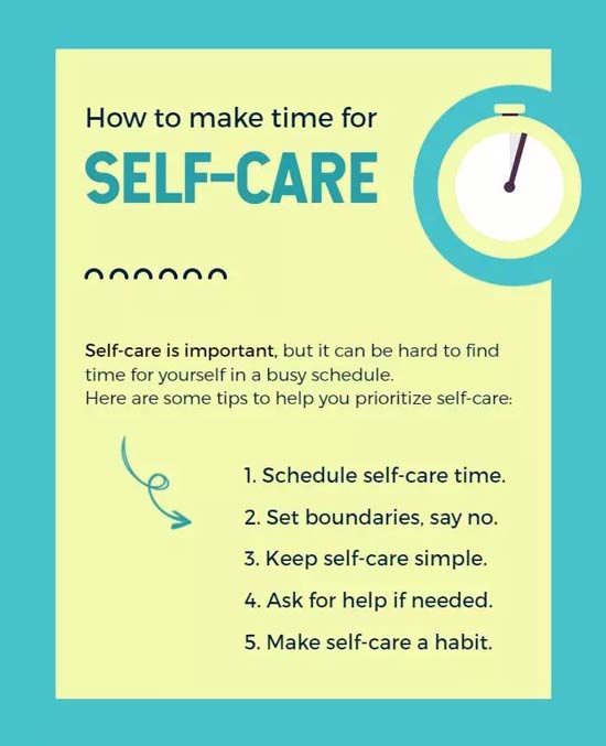 Self-Care Tips and Advice Flyer Featuring Practical Suggestions for Personal Well-Being