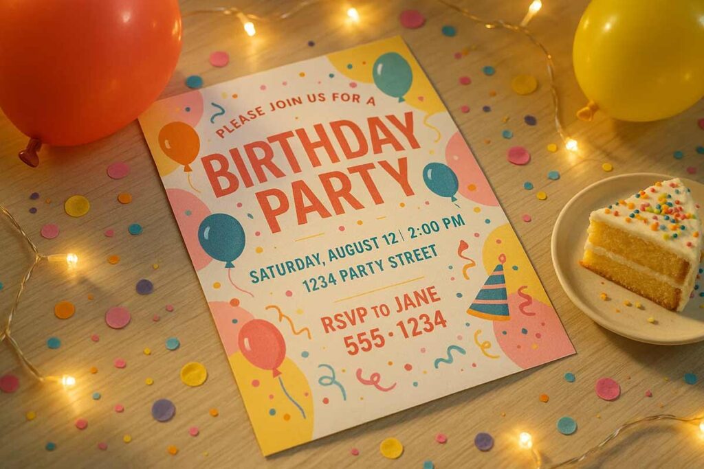 Sensory And Behavioral Psychology In Birthday Flyer Design
