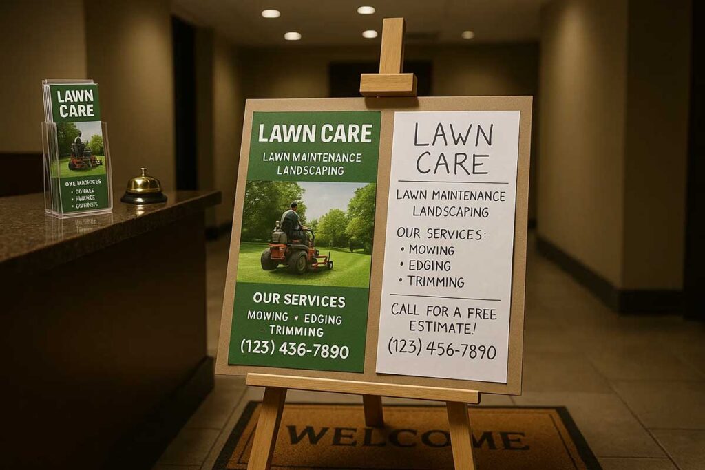 showcase professional lawn case flyer and basic lawn case flyer