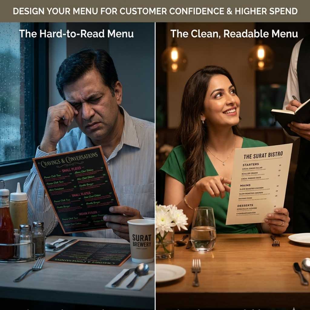 simple fonts for menu design