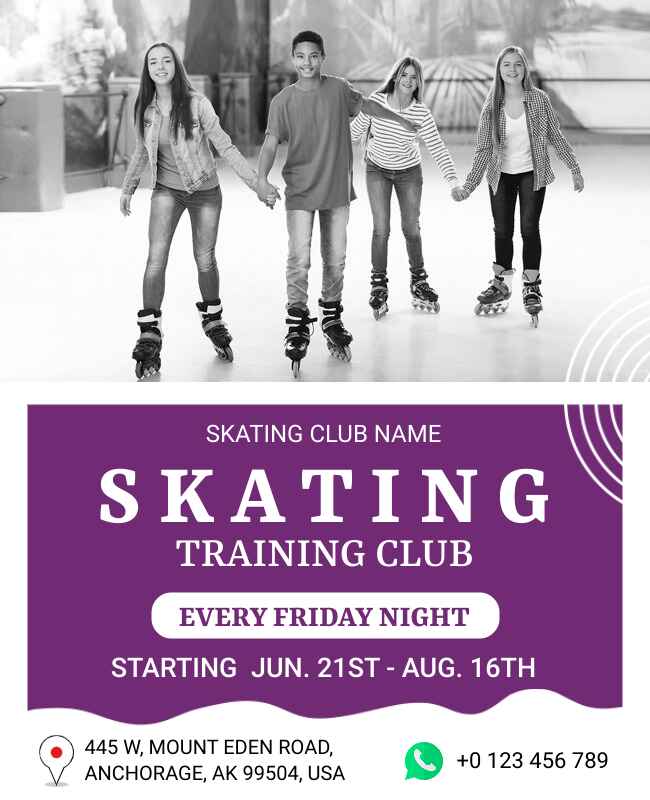 Skating Training Club Flyer Template