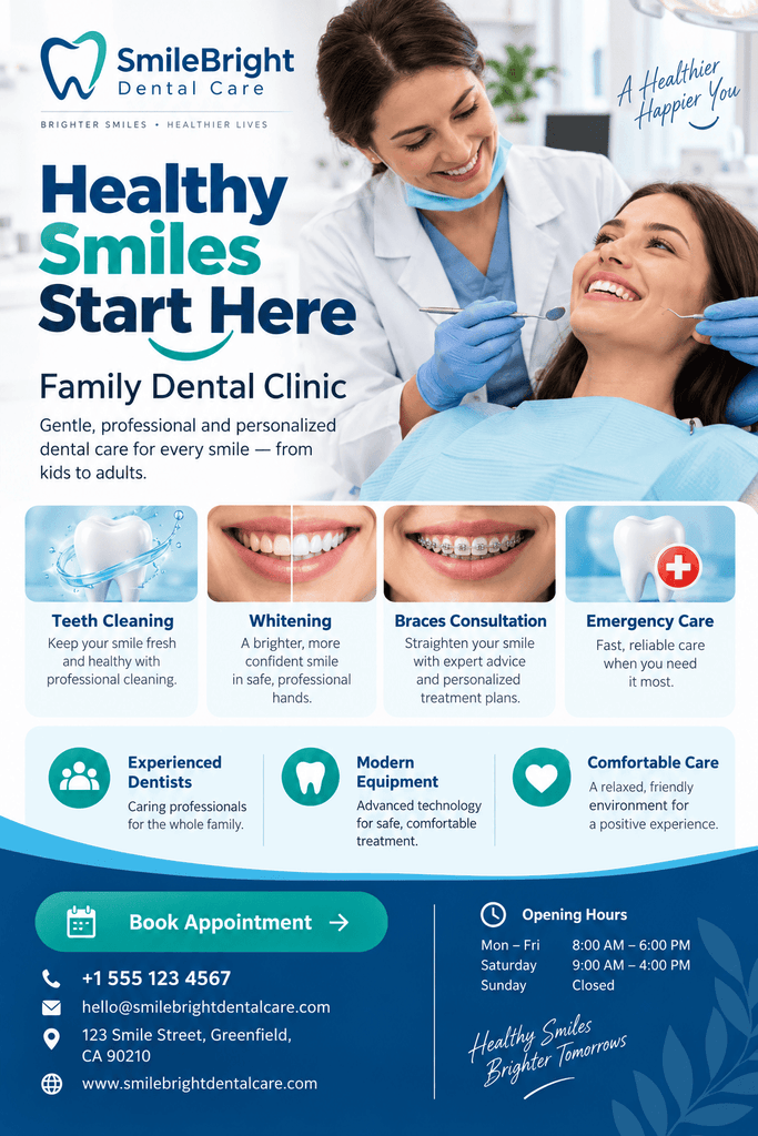 smilebright google buinsess profile to flyer