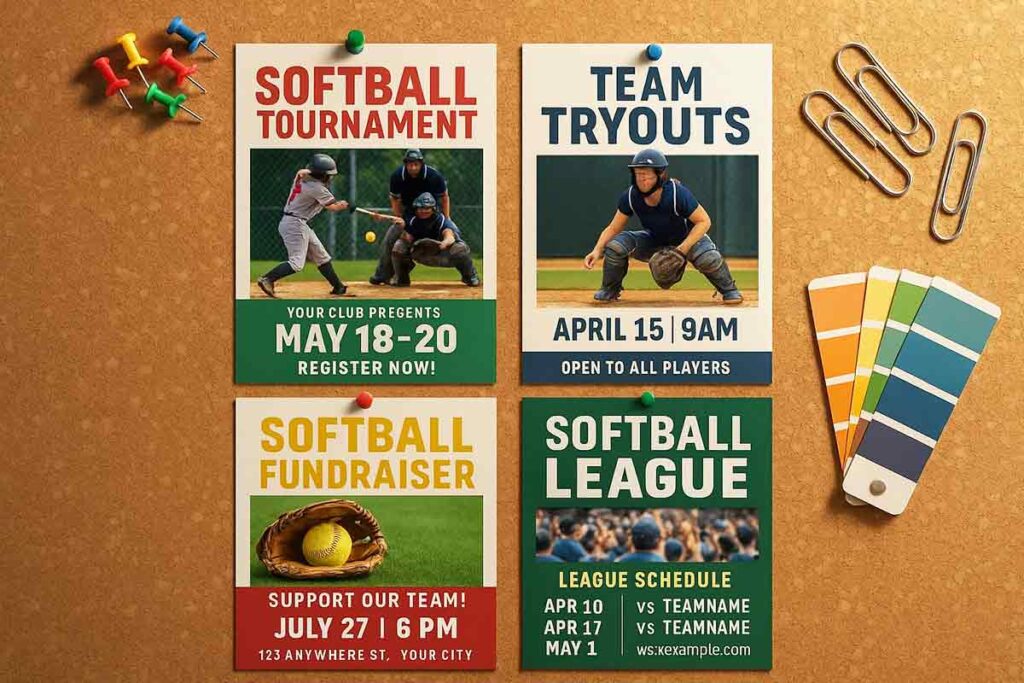 Softball flyer design templates