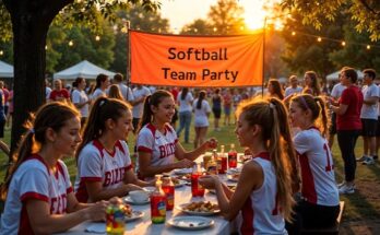 Softball Team Party & Awards Banquet Flyer Guide