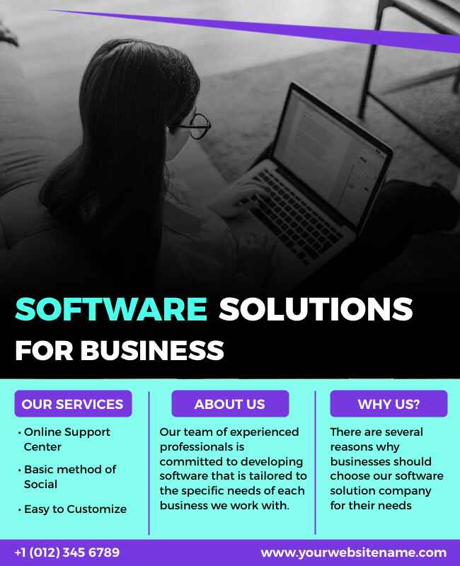 Software Solutions Flyer Template