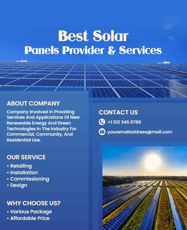 solar business flyer