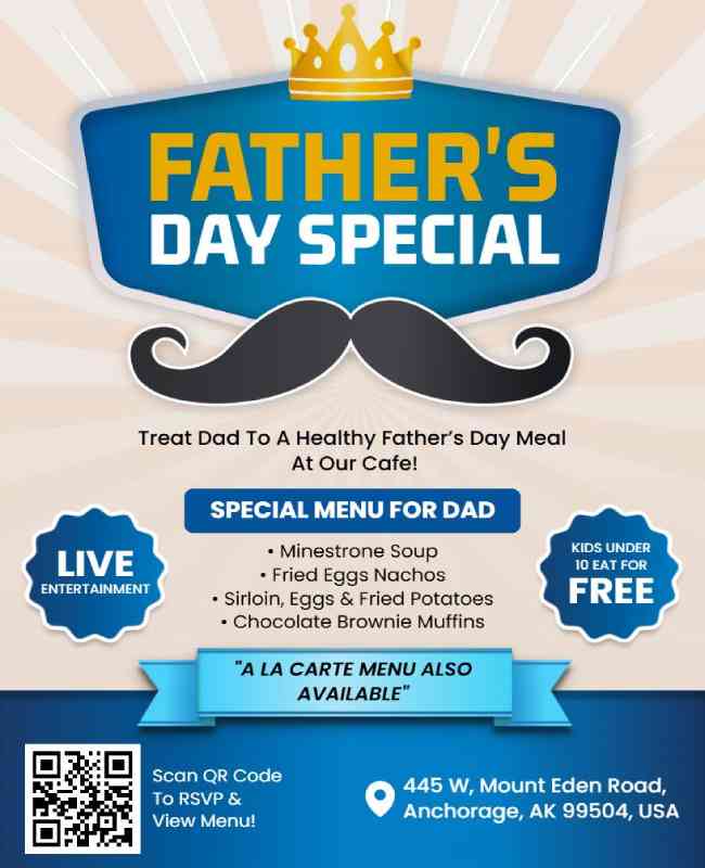 Vintage and Retro Father's Day Poster Template