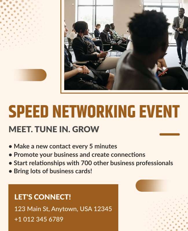 Speed Networking Event Flyer Template