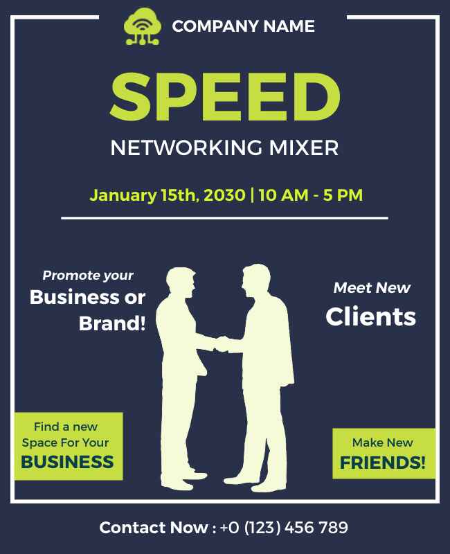 Speed Networking Mixer Flyer Template