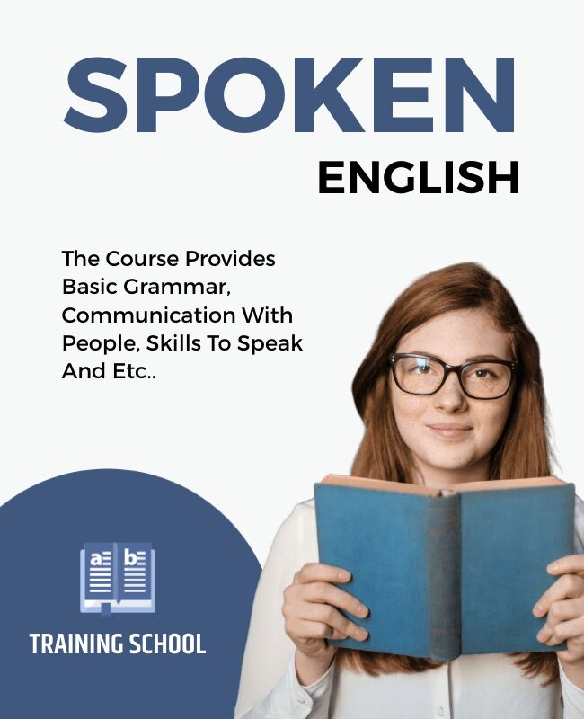 Spoken English Training Flyer Template