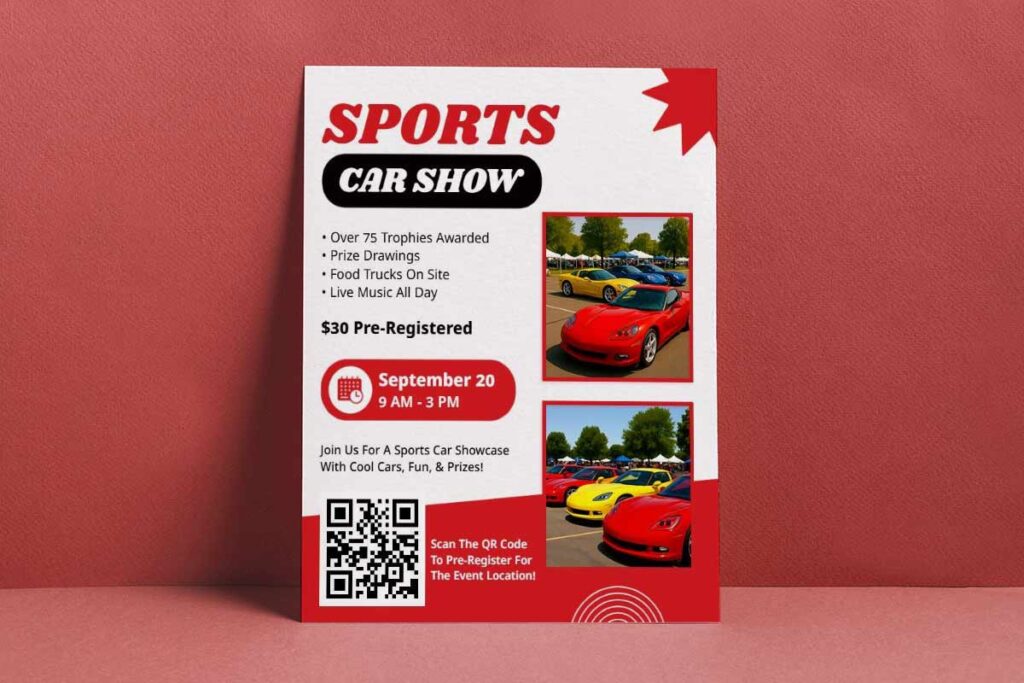 Sports Car Show Event Flyer Template