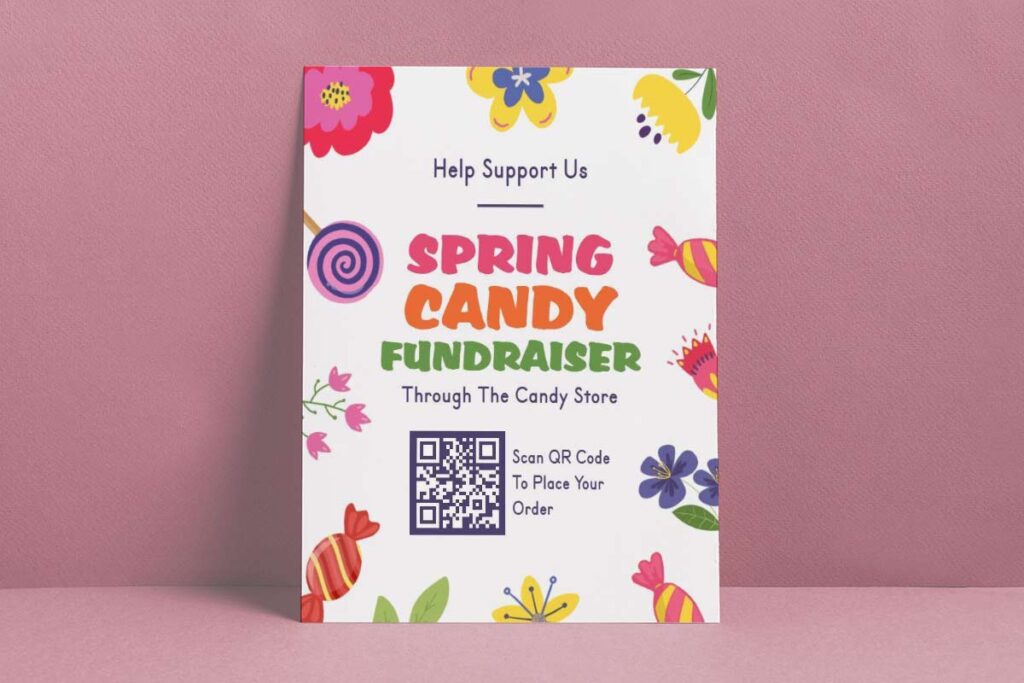 Spring Candy Fundraiser Promotional Flyer Template