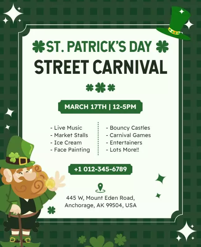 St. Patrick’s Day Street Carnival Flyer