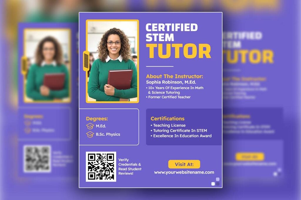 STEM Education Tutoring Services Flyer Template