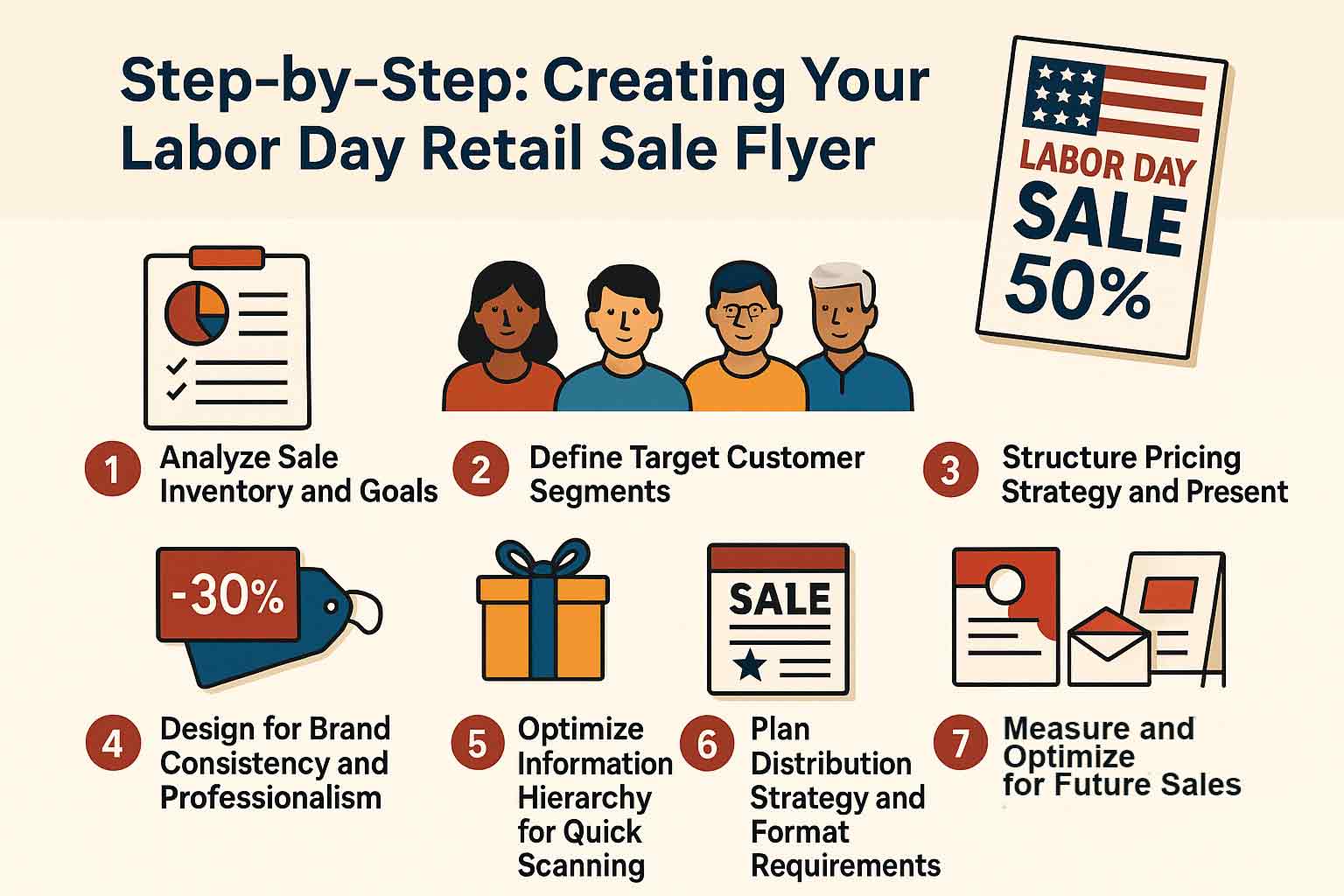 Step-by-Step Guide Creating Your Labor Day Retail Sale Flyer