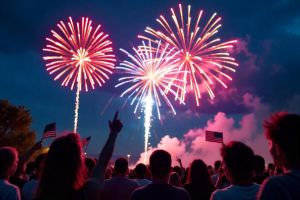 Stunning Night Scene Of 4th Of July Fireworks Images