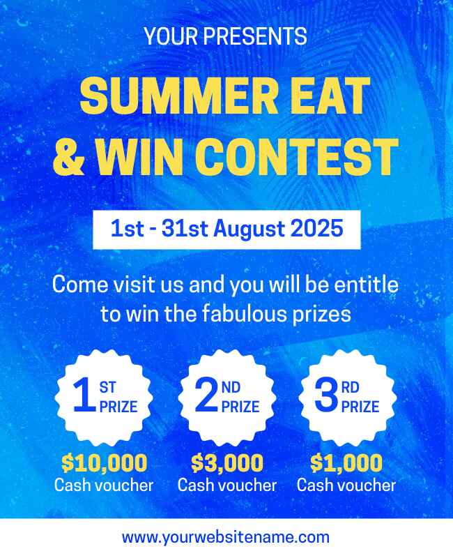 Summer Eat and Win Contest Flyer Template