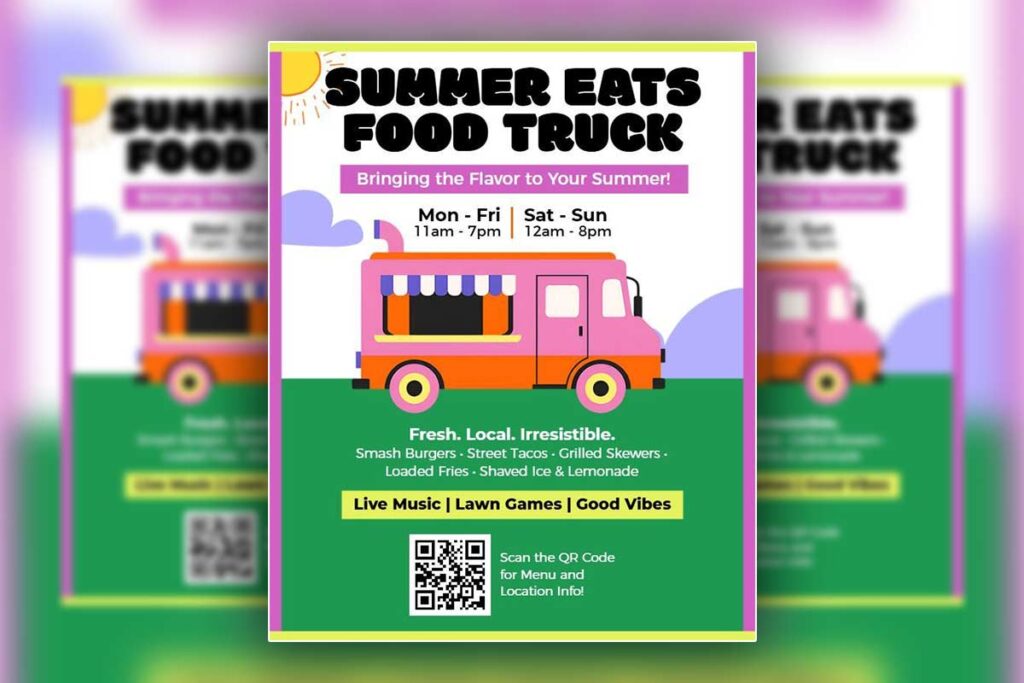 Summer Eats Food Truck Festival Flyer Template