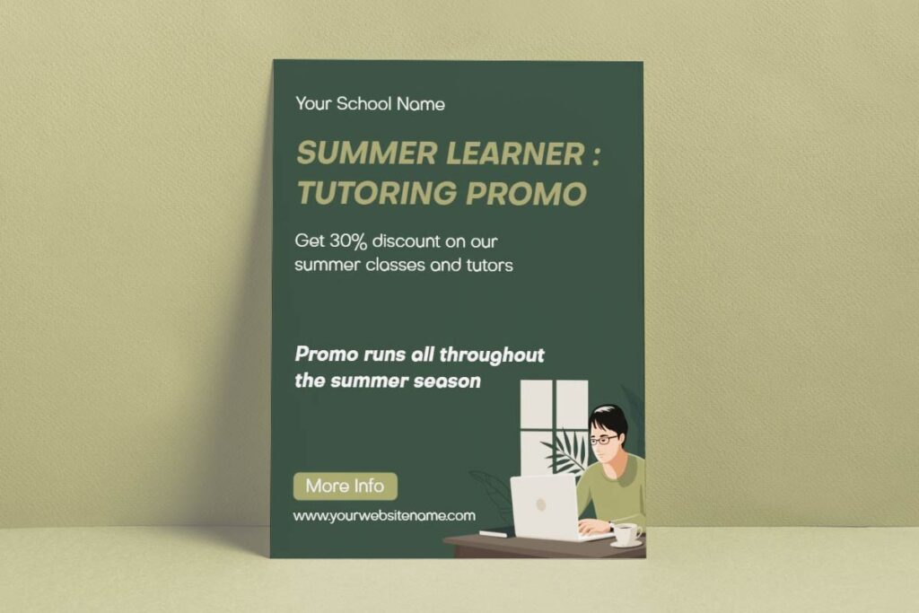 Summer Tutoring Promotion Flyer Template