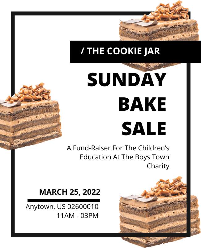 Sunday Bake Sale Event Flyer Template