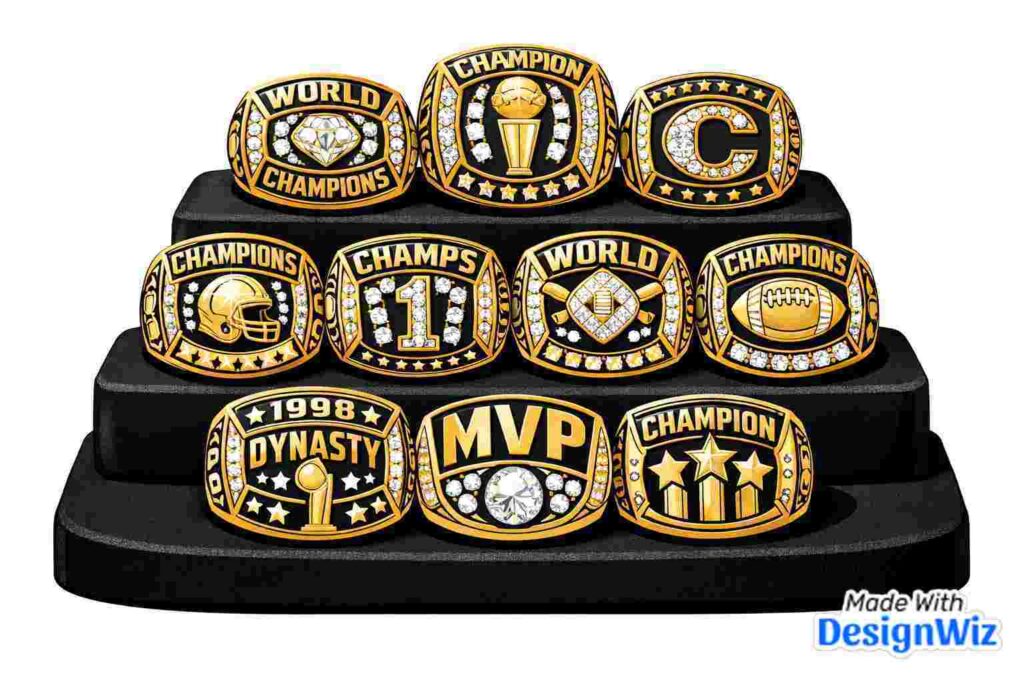super bowl image collection of golden championship rings