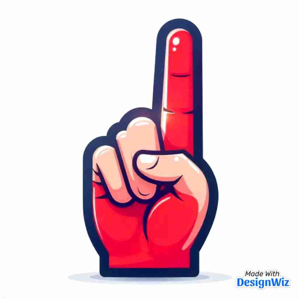 super bowl image foam finger icon
