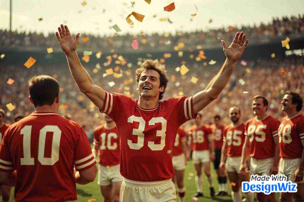 super bowl image in retro championship celebration
