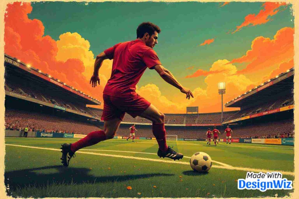 super bowl image vintage style with retro colors
