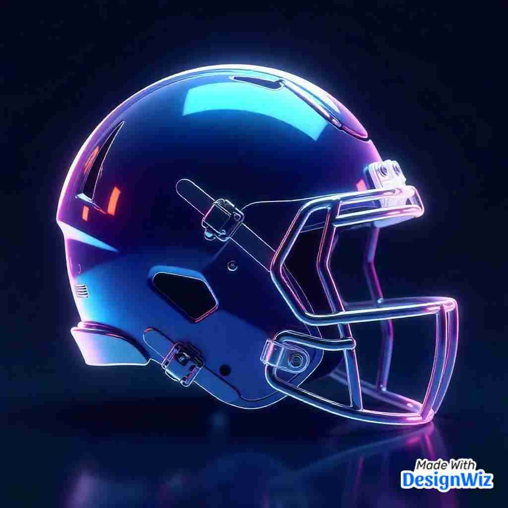 super bowl image with helmet icon