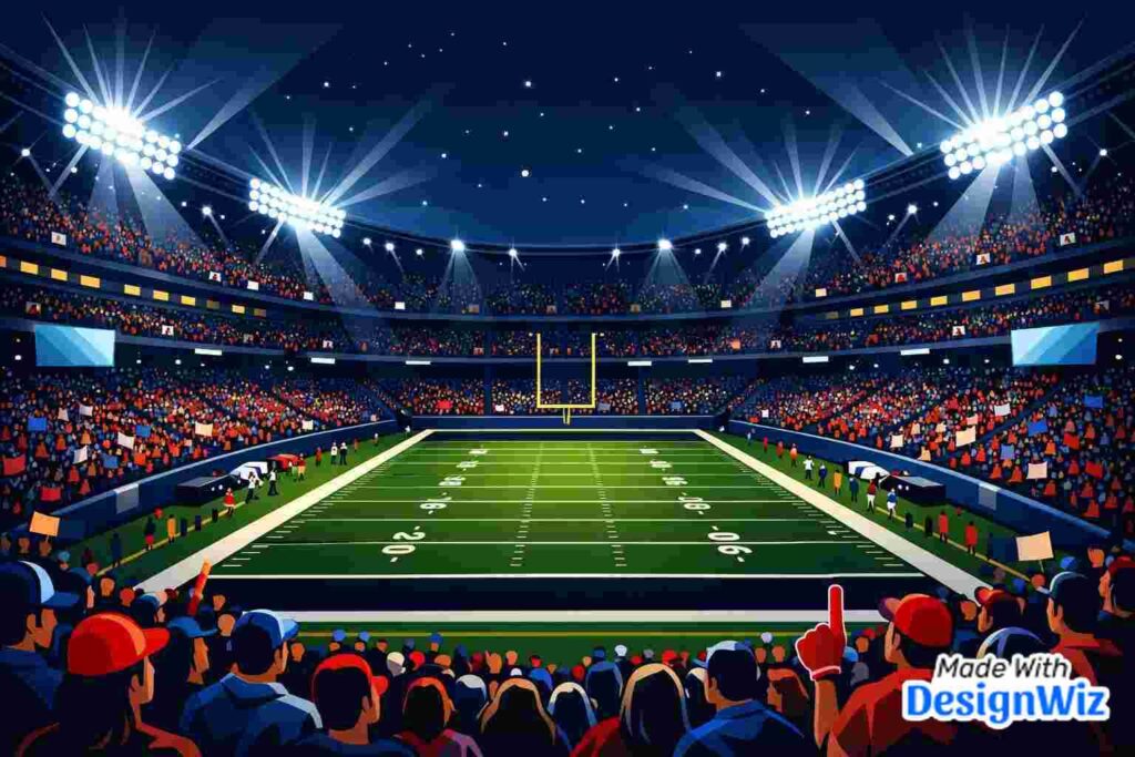 super bowl image with stadium lights