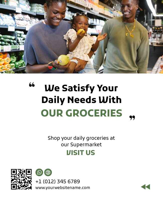 General supermarket flyer featuring clean layout and product details.